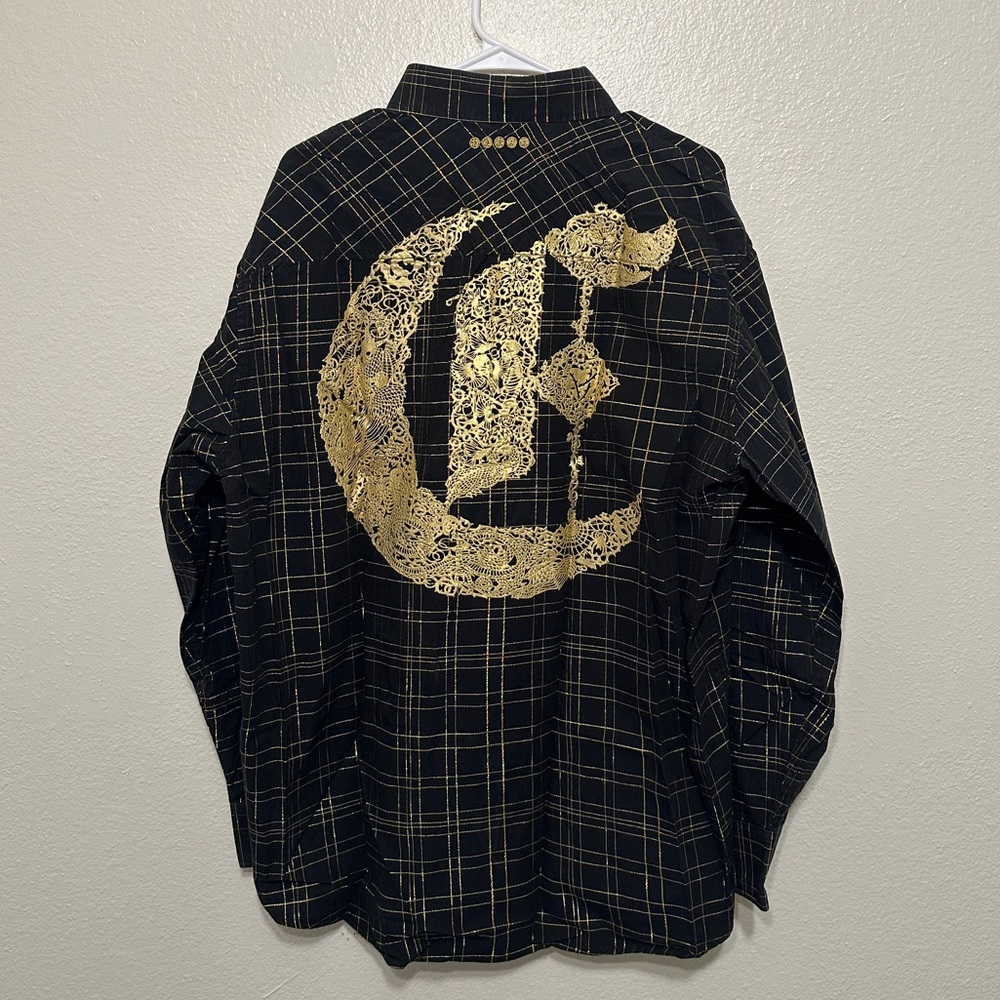 Coogi Luxe button up embroidered shirt